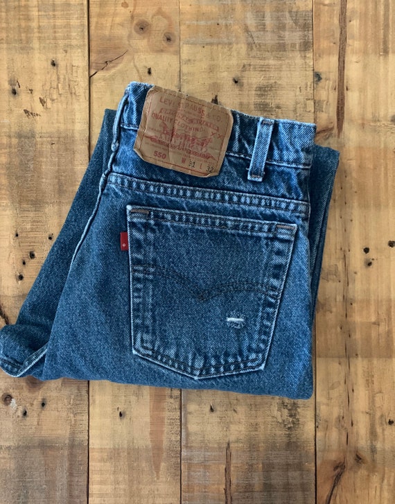 30" Levis High Waisted Jeans Ripped / Levis 550 /… - image 9