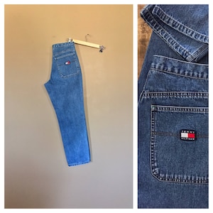 30&quot; Tommy Hilfiger Jeans / hoch taillierte Jeans / 90er Jahre Jeans/Vintage hoch taillierte Jeans/Mom Jeans/Acid Wash Jeans/80er Jahre Jordache Jeans