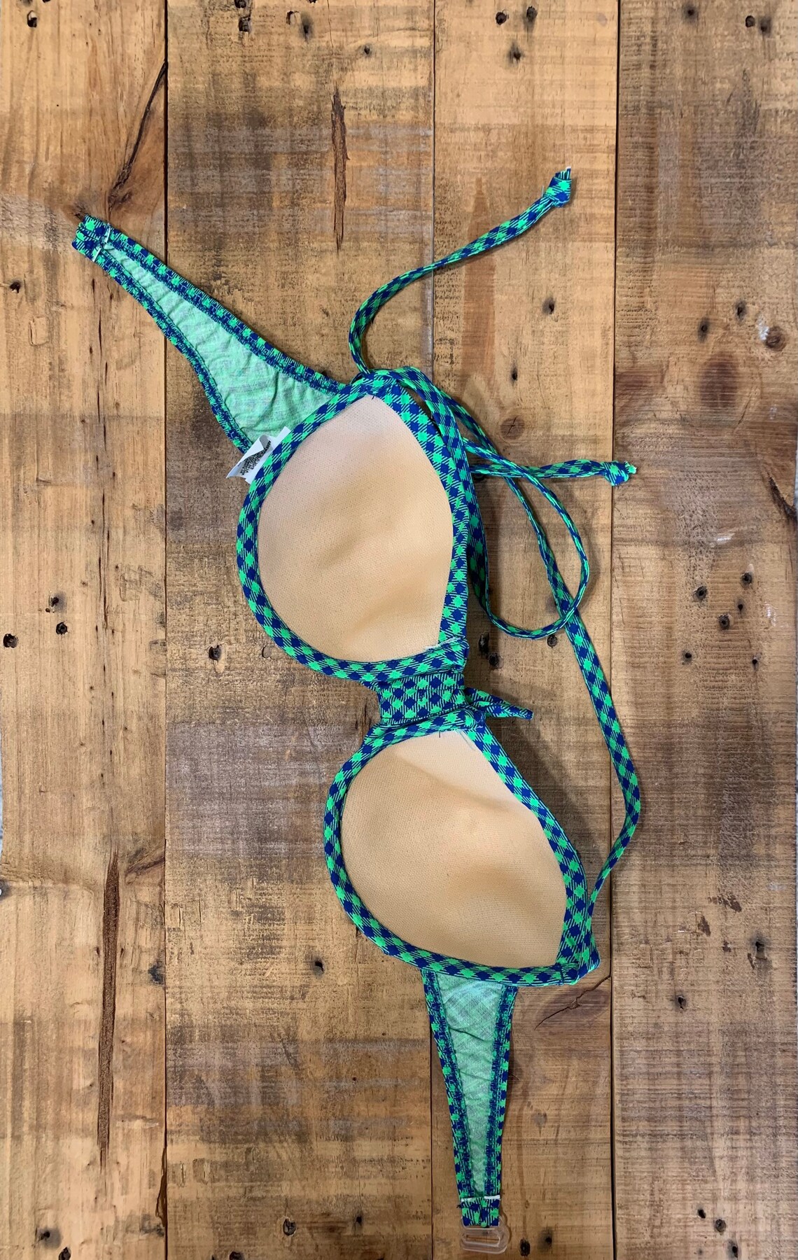 90s Bikini Shorts Set / Plaid Bikini / Bikini Set / 90s | Etsy