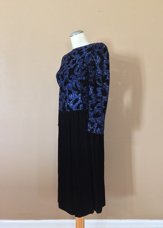 80s Sequin Prom Dress / Backless Prom Dress / 80s… - image 2