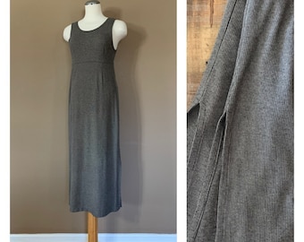 90er Jahre minimalistische Kleid lang / Medium Kleid Frauen / ärmellose Maxi-Kleid / 90er Jahre Kleid Frauen / 90er Jahre Kleid Grunge / Vintage Kleid Mod
