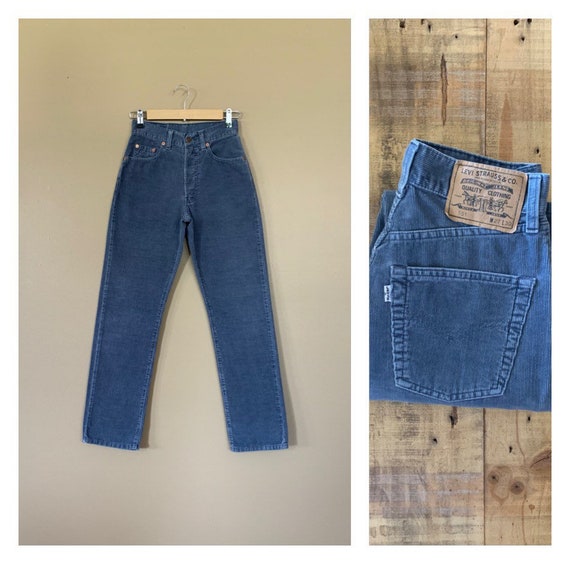 26” Levis Corduroy Pants Button Fly High Waisted /