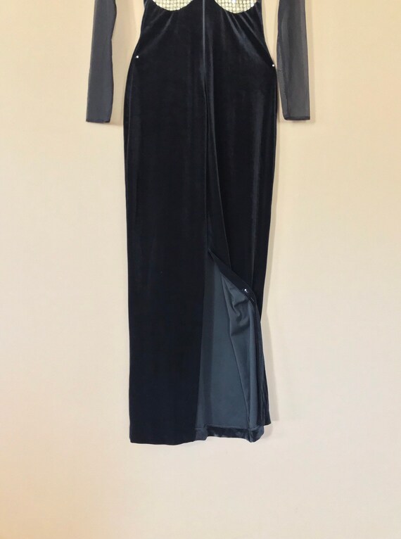 Formal Black Tie Dress / 80s Prom Dress / 90s Pro… - image 8