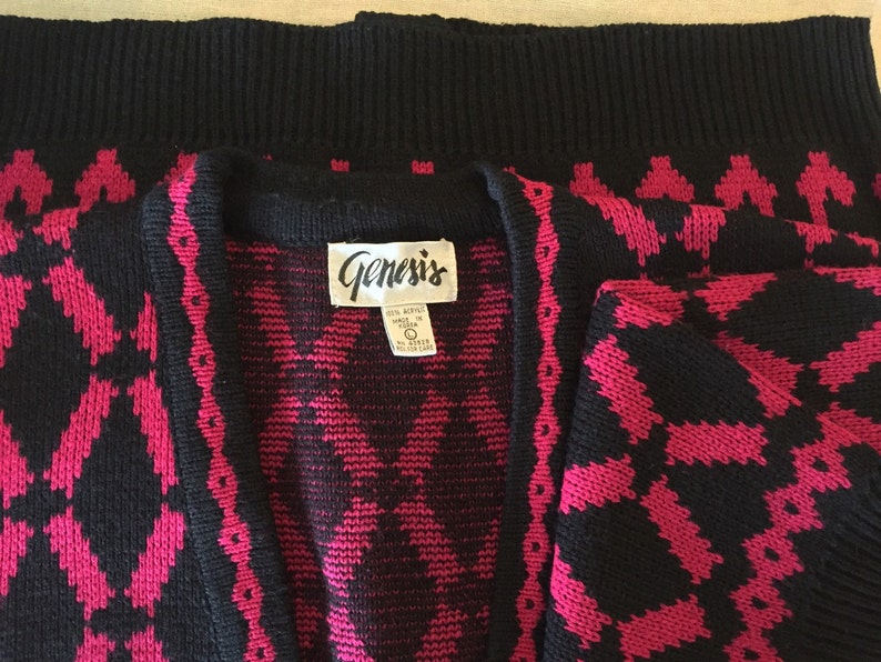 Oversized 1980s Sweater 80s clothing 80s Sweater 90s Sweater 90s Clothing Large Sweater Grunge Sweater Blue Sweater