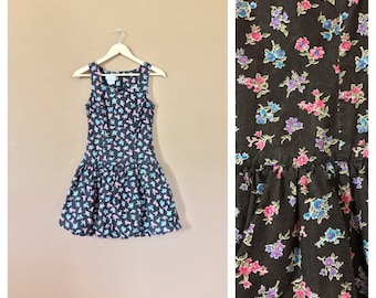 90er Jahre Mini Kleid/90er Jahre Babydoll Kleid / Vintage Blumenkleid / Grunge Kleid / Floral Minikleid / 90er Jahre Kleidung / 90er Jahre Blumenkleid / 90er Jahre Kleid