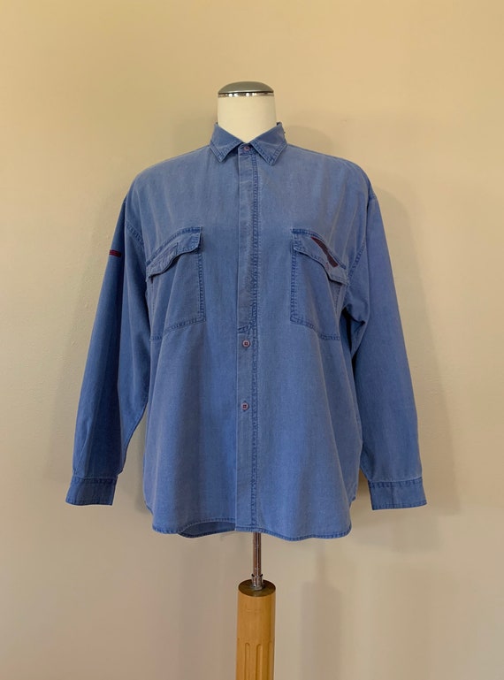 90’s Bugle Boy Button Down Shirt Large / Oversize… - image 4