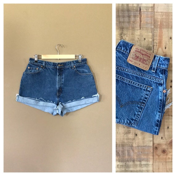 Waist 31" Levis High Waisted Shorts Denim / Levis… - image 1