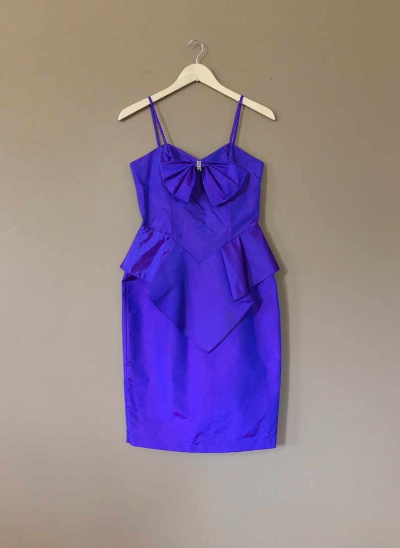 80s Prom Dress 90s Prom Dress / Purple Prom Dress / Xsmall Etsy
