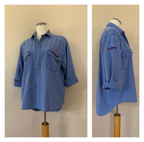 90’s Bugle Boy Button Down Shirt Large / Oversize… - image 1