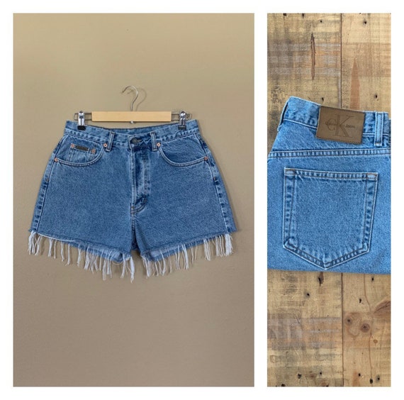 31” Button Fly Calvin Klein High Rise Denim Short… - image 1