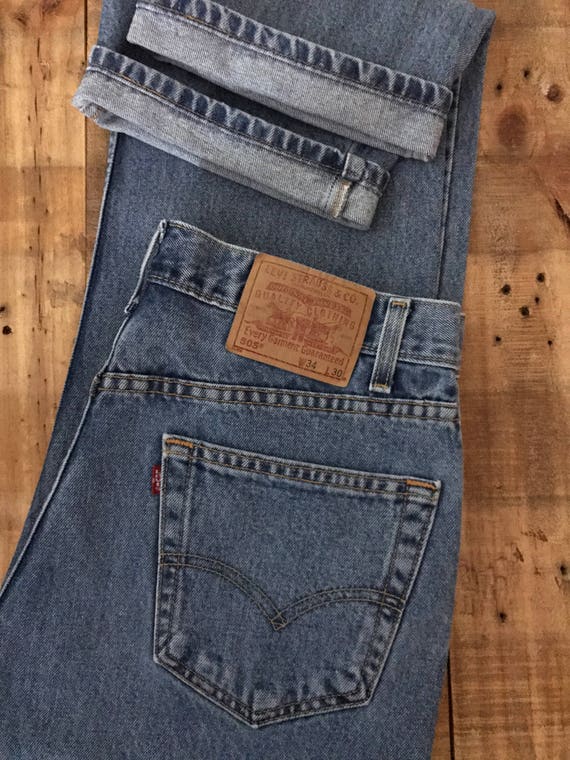 Waist 32 Levis 505 High Waisted Jeans/ Levis 505/… - image 8