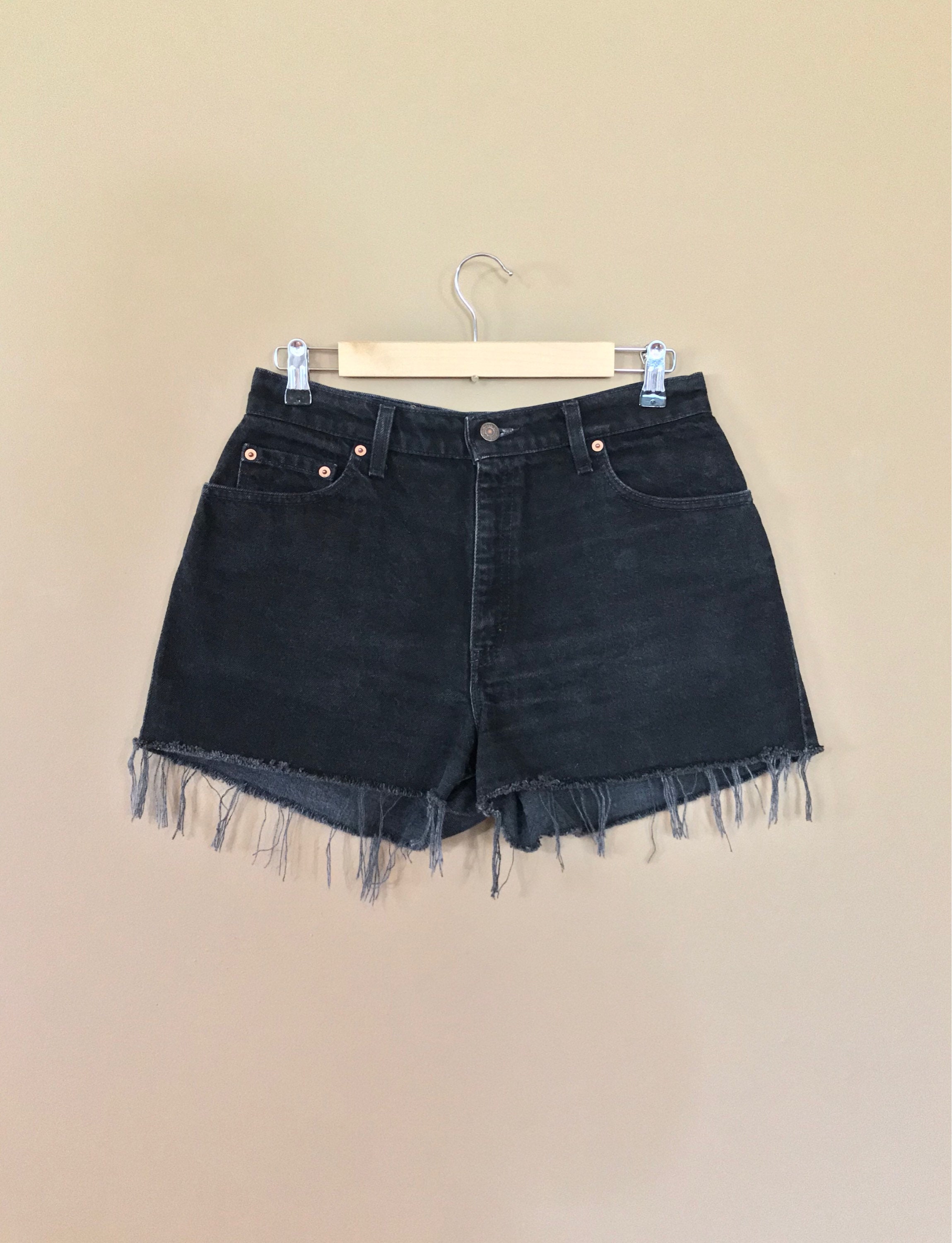 30 Black Levis High Waisted Denim Shorts/levis - Etsy