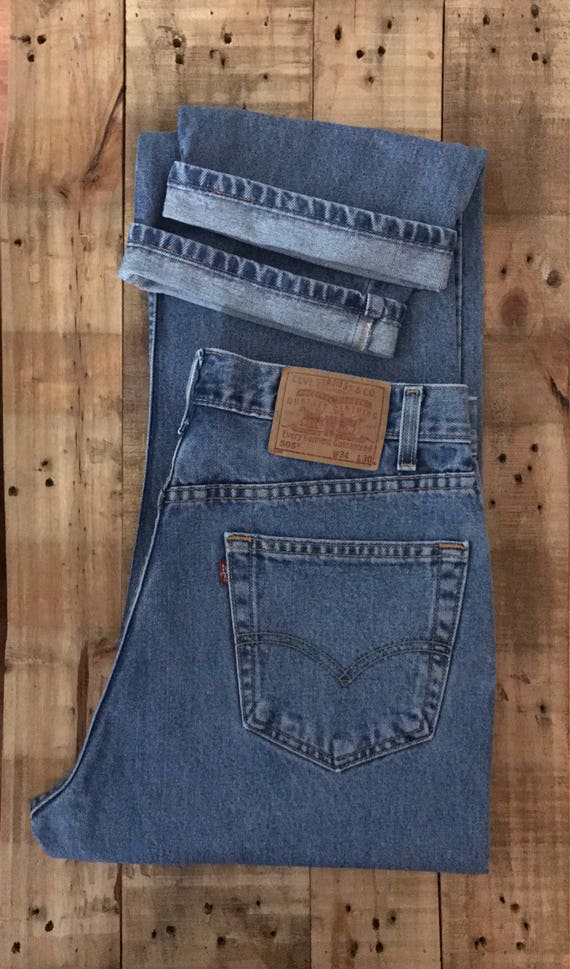 Waist 32 Levis 505 High Waisted Jeans/ Levis 505/… - image 3