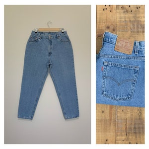 31”/32” Levis High Waisted Jeans / Levis 550 Tapered Leg / 90s Levis Jeans / Vintage High Waisted Jeans Tapered Leg / Levis Jeans Size 14