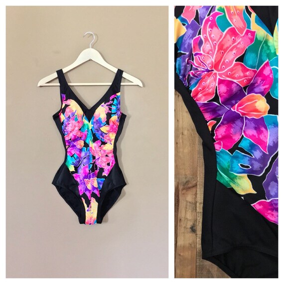 90s Swimsuit One Piece Vintage 80s Swimsuit / 90s