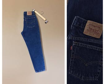 28" Levis High Waisted Jeans/ Levis 512 /90s Jeans/Vintage High Waisted Jeans/Mom Jeans/Boyfriend Jeans/Jordache Jeans/Distressed Jeans