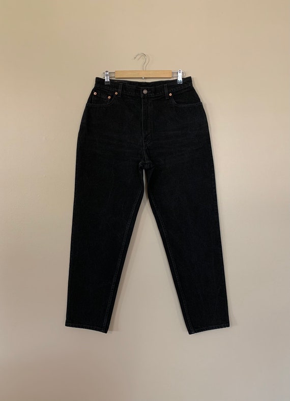 32”/33" Black Levis Jeans High Waisted Tapered Le… - image 2