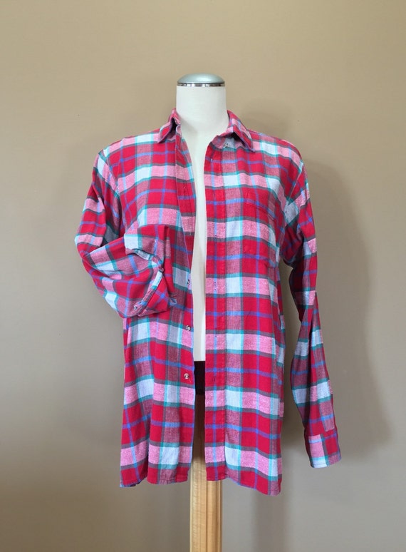 Flannel Shirt / Oversized Grunge Flannel / 90s Fl… - image 3