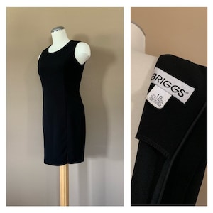 90&#39;s Mod Black Dress Minimalist Black Dress / Vintage Black Dress / Short Black Dress / 90s Dress for Women Size 10