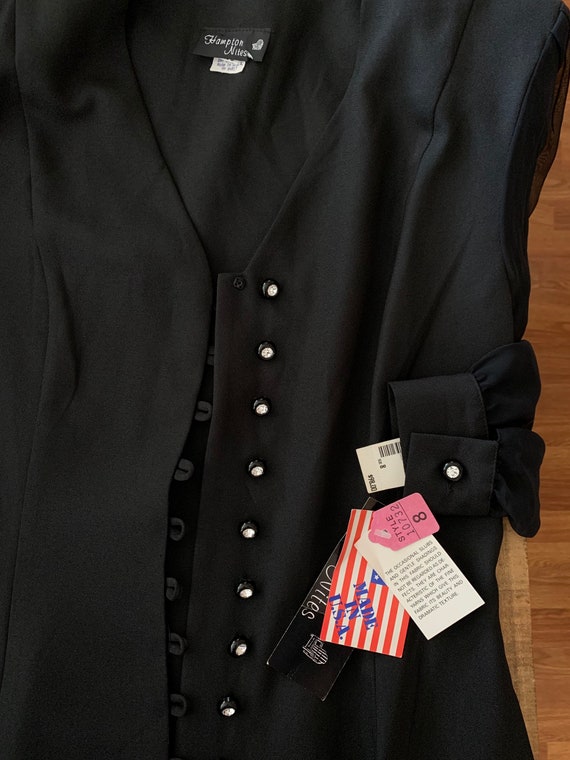 90’s Black Prom Dress Large / 90s Prom Dress / 80… - image 9