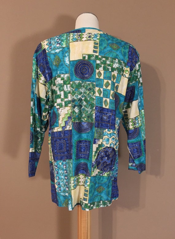 Vintage Nieman Marcus Blouse / 80s clothing / 199… - image 2