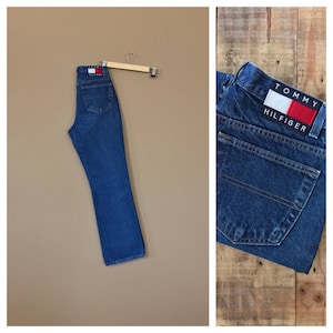 29&quot; Tommy Hilfiger Jeans / High Waisted Jeans / 90s Jeans/Vintage High Waisted Jeans/Mom Jeans/Acid Wash Jeans/80s Jordache Jeans
