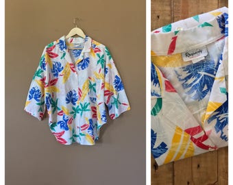 90's Button Up Shirt / Fresh Prince Shirt / Polka Dot Shirt / 90s Hip Hop Shirt / 90s grunge shirt / 80s Shirt / 90s Shirt / Vintage Shirt