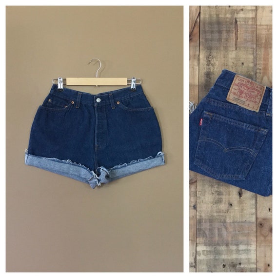 27" Levis 501 High Waisted Shorts Denim/Levis Sho… - image 1