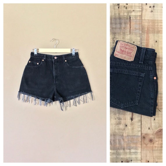 black high waisted levi shorts