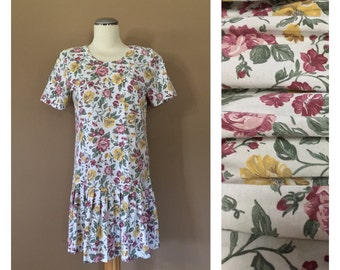 Vestido dos anos 90/Vestido vintage dos anos 90/Vestido floral vintage/Vestido grunge/Vestido floral de verão/Roupas dos anos 90/Vestido floral dos anos 90/Vestido dos anos 80