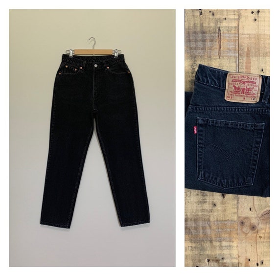 31” Levis 512 Jeans Black Slim Fit Straight Leg/Le