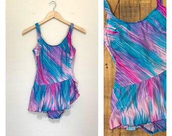 90’s Floral Skirt Swimsuit One Piece Medium/ 90’s Swimsuit / 90’s Swimsuit Vintage / One Piece Skirted / 80’s Swimsuit Floral