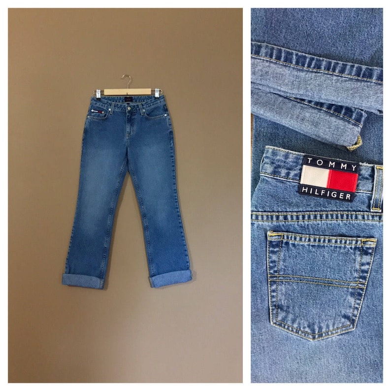 Tommy Hilfiger Jeans High Waisted Jeans 90s JeansVintage High Waisted JeansMom JeansAcid Wash Jeans80s Jordache Jeans Guess Jeans