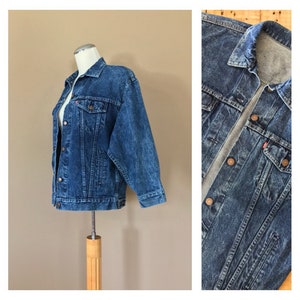 Levis Oversized Denim Jacket Large  / Vintage Jean Jacket / Vintage Denim Jacket / Blue Jean Jacket / 80s Denim Jacket / 90s Denim Jacket