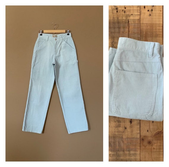 90's High Waisted Corduroy Pants Blue / Womens Cor