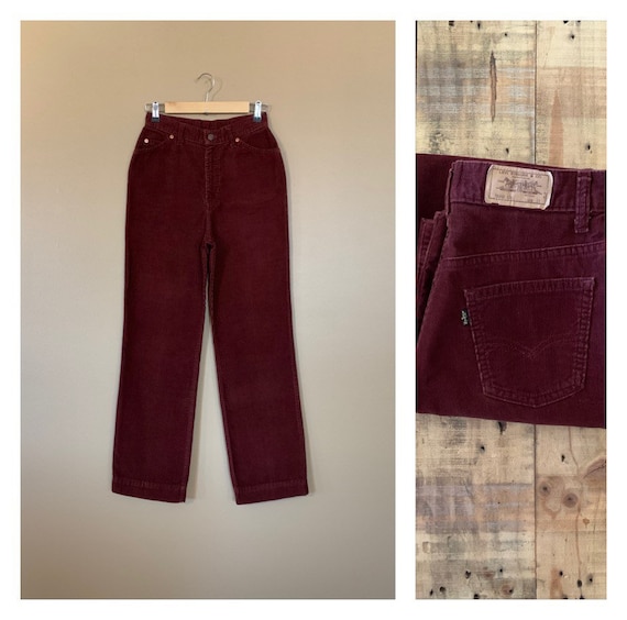 27” High Waisted Levis Corduroy Pants 1970’s Brown
