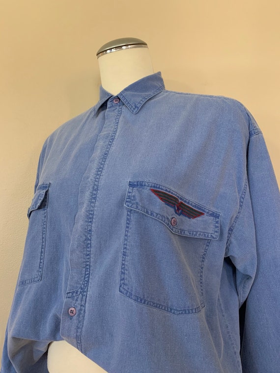 90’s Bugle Boy Button Down Shirt Large / Oversize… - image 5