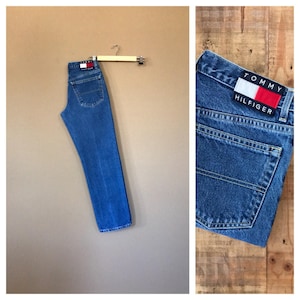 29&quot; Tommy Hilfiger Jeans / High Waisted Jeans / 90s Jeans/Vintage High Waisted Jeans/Mom Jeans/Acid Wash Jeans/80s Jordache Jeans