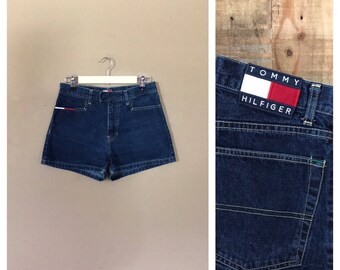 Waist 29/30 Tommy Hilfiger Shorts/Vintage Tommy Hilfiger/90s shorts/Levi High Waisted Denim Shorts/Jean Shorts/Cutoff Shorts