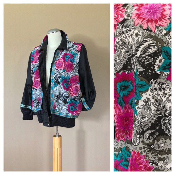 90s Neon Windbreaker Women / 80s Windbreaker/90s H