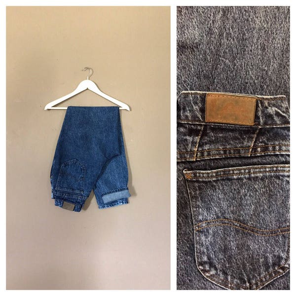 Size 12 Lee High Waisted Jeans/ Levis 550/90s Jeans/Vintage High Waisted Jeans/Mom Jeans/Acid Wash Jeans/Jordache Jeans / Guess Jeans