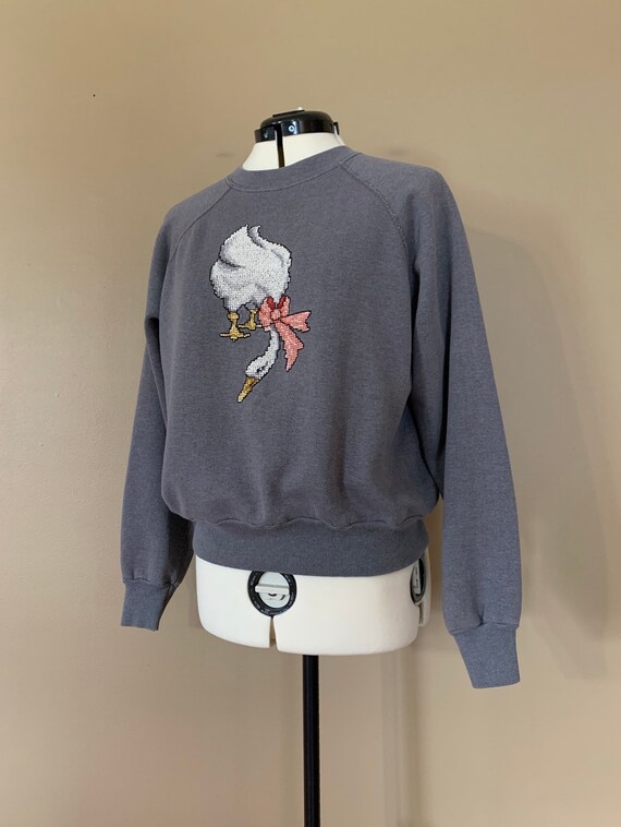 90’s Embroidered Sweatshirt Small / 90s Small Swe… - image 2