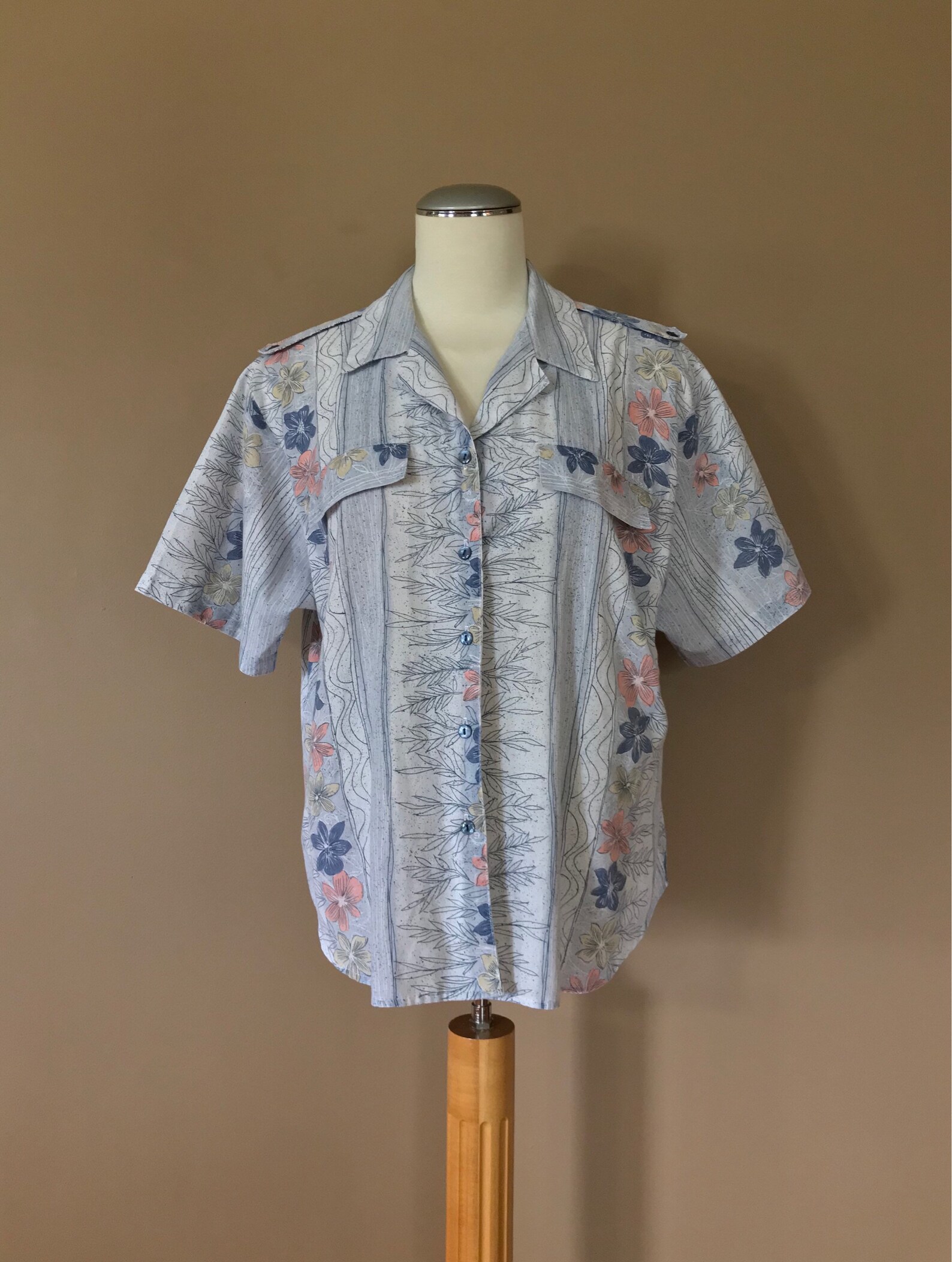 90's Shirt Women/fresh Prince Shirt Floral Colorblock - Etsy