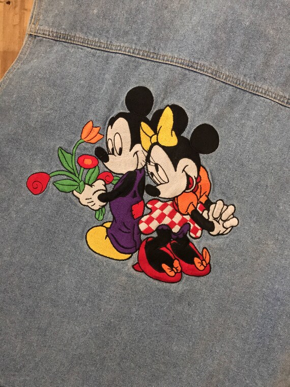 90s Mickey Mouse Jacket / Denim Vest / 90s Hip Ho… - image 9