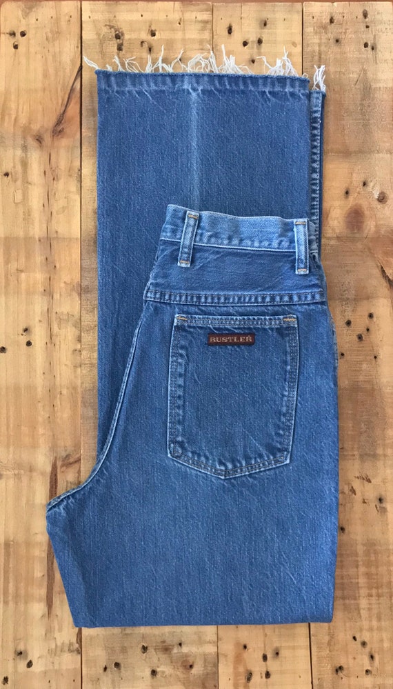 26" Vintage Rustler Jeans High Waist 90s Tapered … - image 5