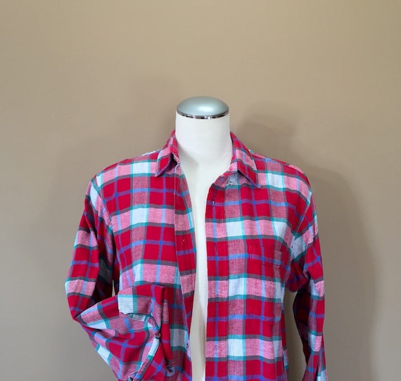 Flannel Shirt / Oversized Grunge Flannel / 90s Fl… - image 1