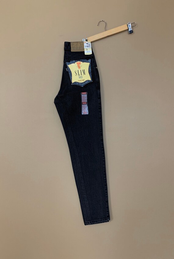 24” Black Levis Jeans High Waisted Slim Fit Taper… - image 7
