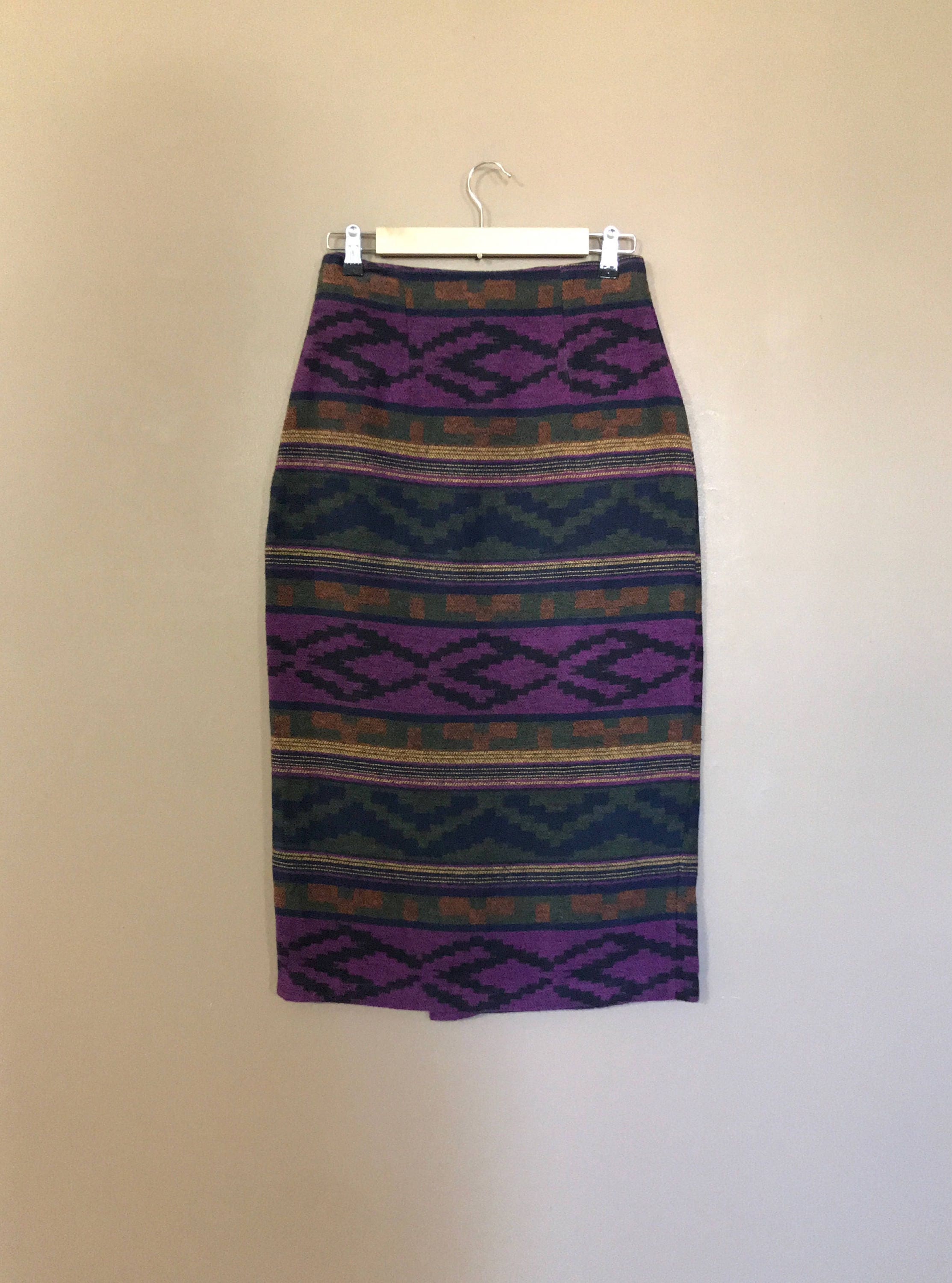 26 90s Aztec Wrap Skirt / Vintage Wrap Skirt Size Small / | Etsy