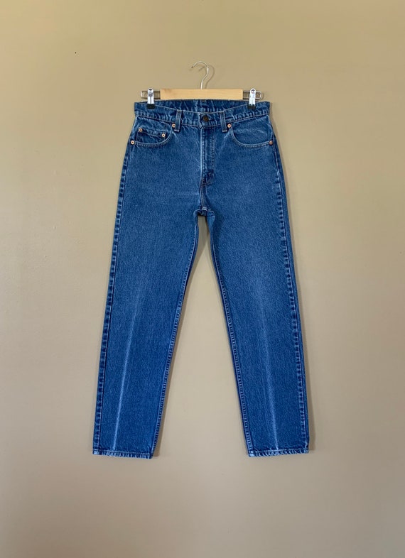 30” Levis 505 Jeans High Waisted Straight Leg/ 90… - image 2