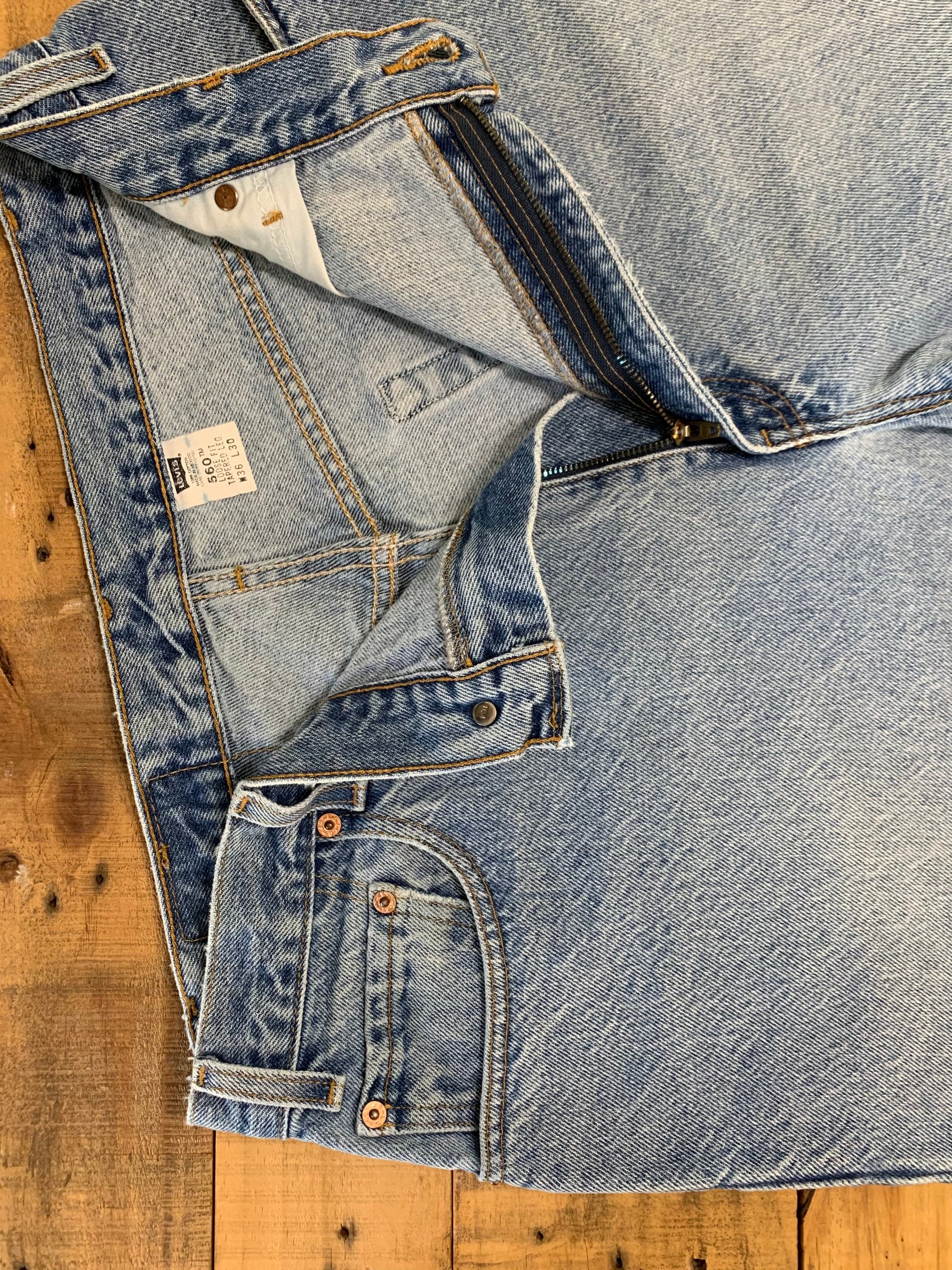 35/36” Levis High Waisted Jeans Tapered / Levis 560 / 90s Levis